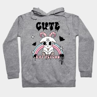 Kawaii Gothic Cute But Psycho Goat Hoodie